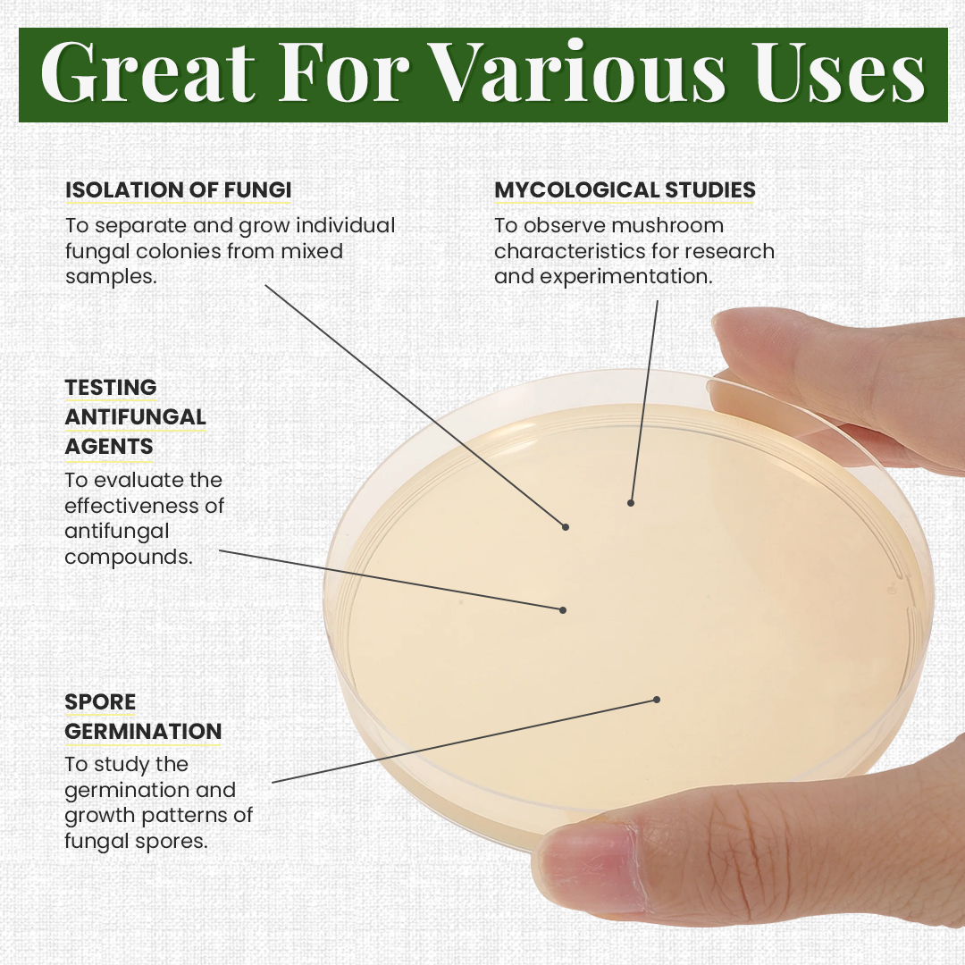 Gro Magik Pre-Poured Potato, Dextrose and Agar Plates for Mycology, 10-Packs