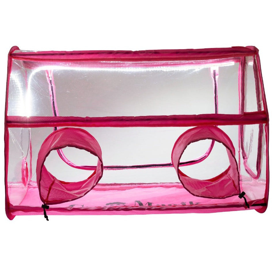 gro magik still air box with led light front view with light turned on