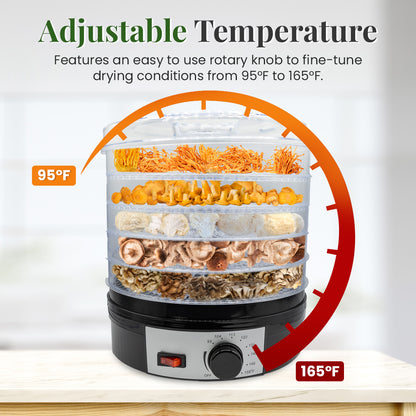 adjustable temp on mushroom dehydrator