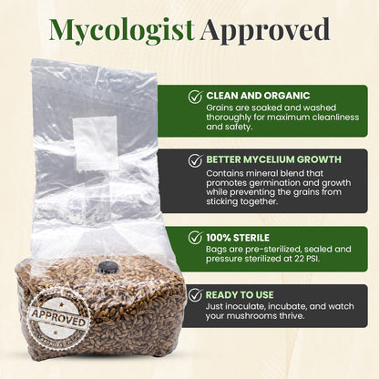 reasons t use our sterilized rye grain bags